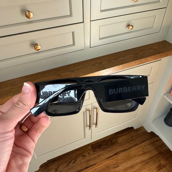 Burberry Micah Sunglasses; Black Frames, Grey Lenses, NWOT main image 7